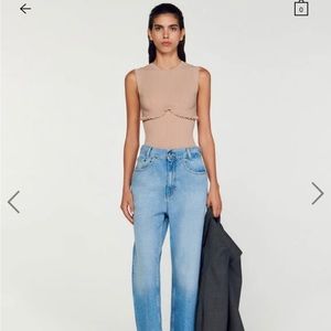 NWT Sandro Paris ribbed bodysuit